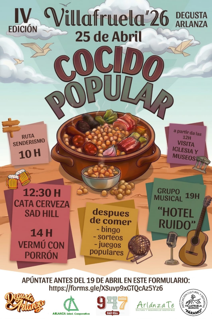 Cartel cocido popular Villafruela 2026